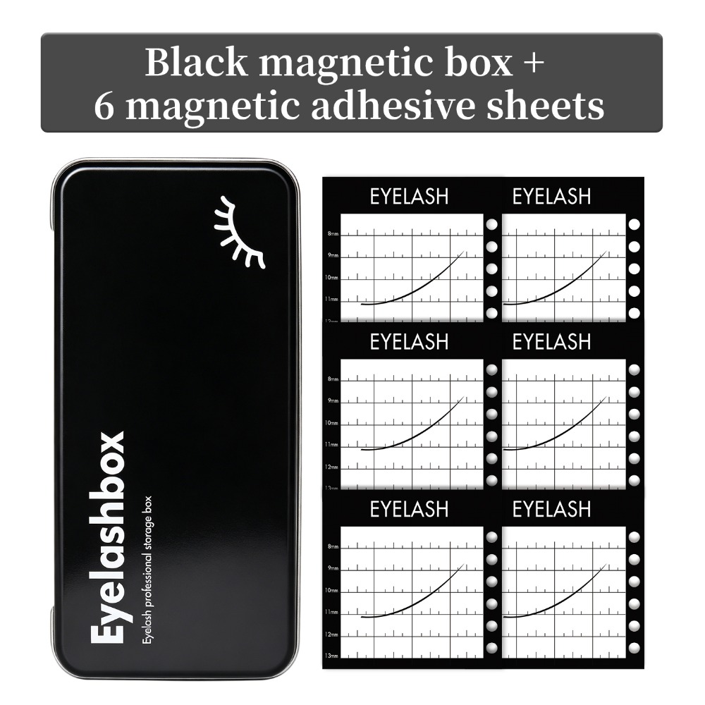Lash Tray Organizer - ポータブル磁気収納ボックス まつげ用 省スペース ディスプレイパレットトレイ付き まつげエクステ収納ツール プロ仕様