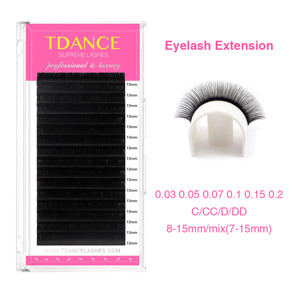 Funny Eyelash Extension - TDANCE まつげエクステンション 16 行韓国 PBT C/CC/D/DD