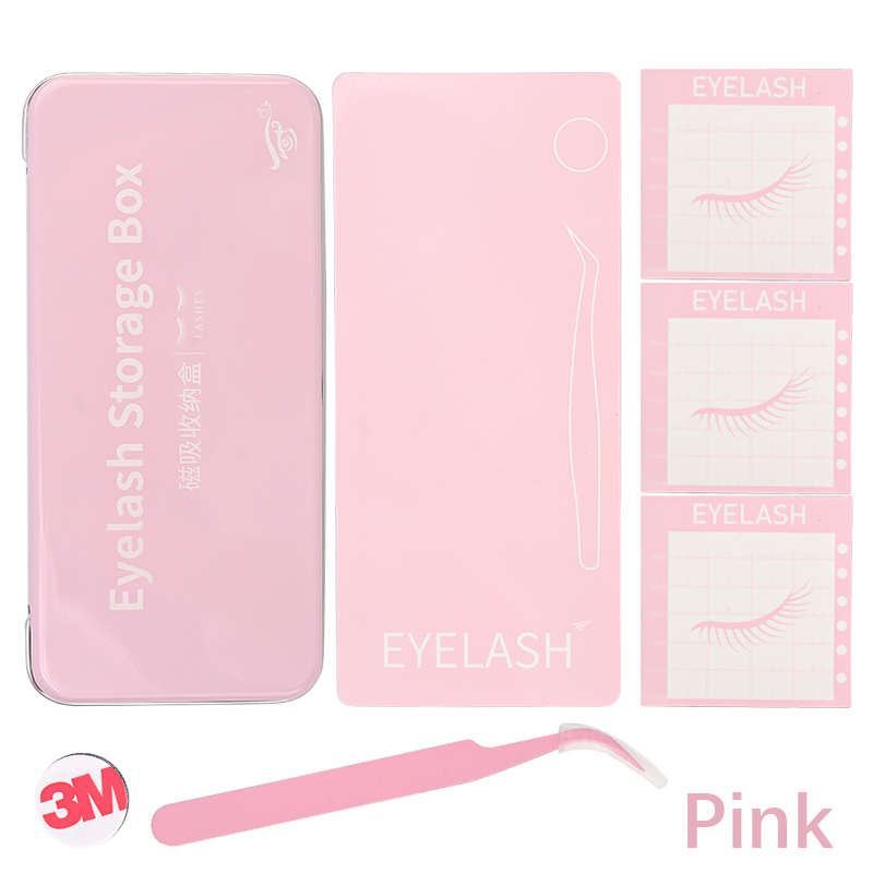 Lash Tray Organizer - マグネット式まつげエクステンション収納ボックス プロ用まつげオーガナイザーケース マグネット式ディスプレイパレットトレイ付き 美容メイクアップツール