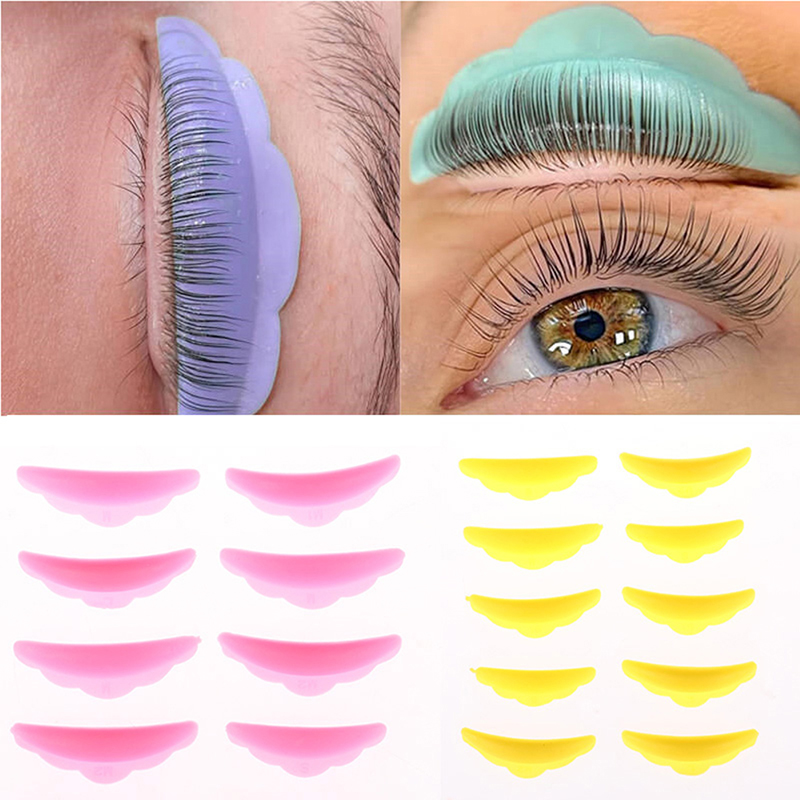 Eyelash Extension Remover At Home - まつげエクステ用の再利用可能なシリコンパッド,まつげを吊るすためのパッド,まつげエクステ用の新しい美容ツール,5ペア