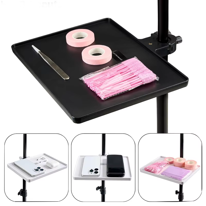 Lash Tray Organizer - 1 個プロフェッショナルまつげエクステンションツールトレイ調節可能なスタンドサロンオーガナイザーピンセット接着剤綿棒ネイルアート用品