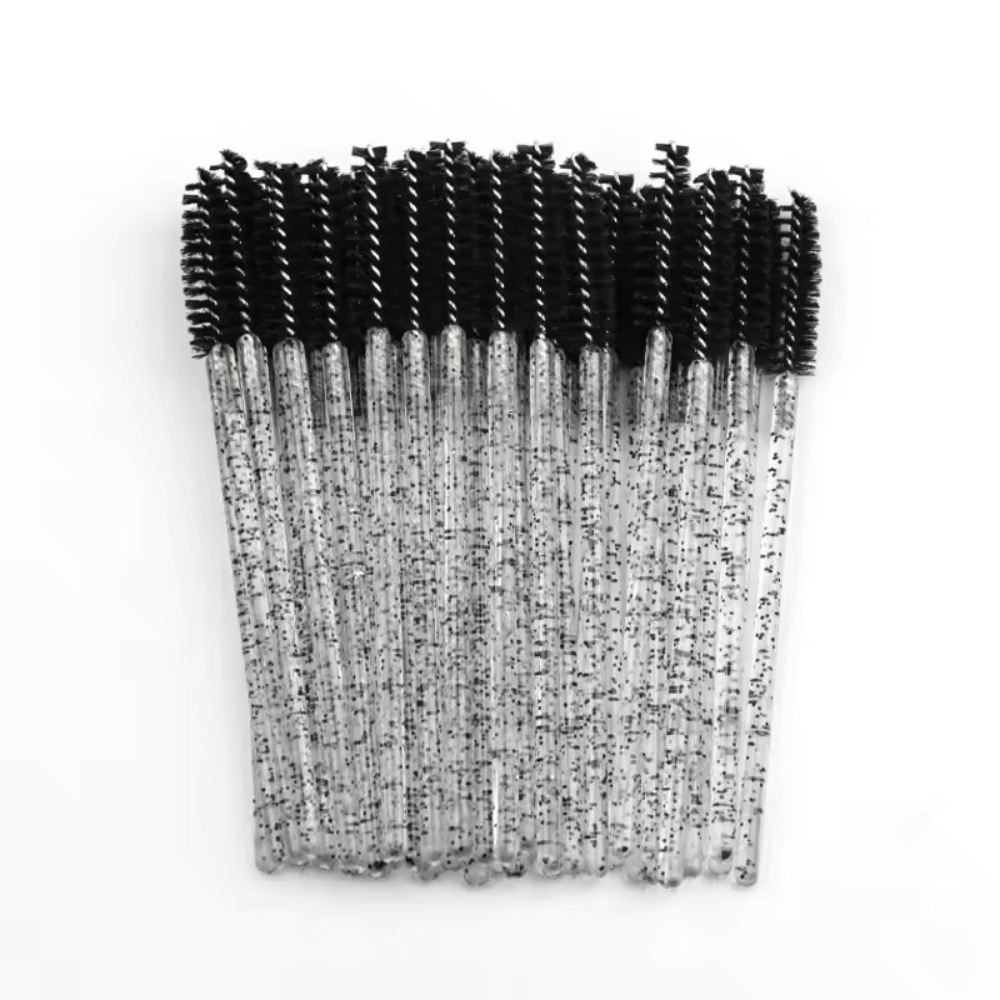 Eyelash Extension For Beginners - 50-100 個クリスタルまつげブラシコームプロフェッショナルアイラッシュエクステンションマスカラワンドメイクアップ美容ツールまつげ用