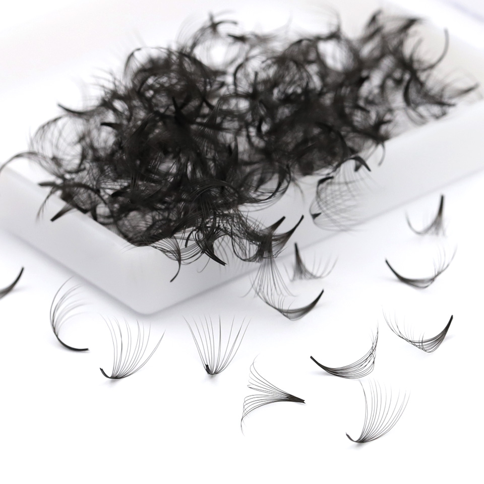 手作りの先のとがったつけまつげ,既製のワイドプロボリューム, - Eyelash Extension Medium のレビューと価格