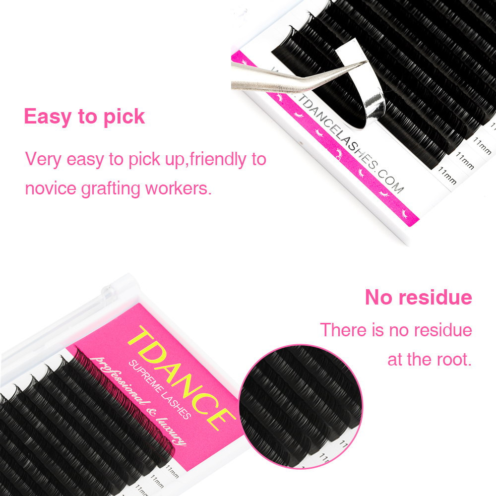 TDANCE まつげエクステンション 16 行韓国 PBT  - Funny Eyelash Extension のレビューと価格