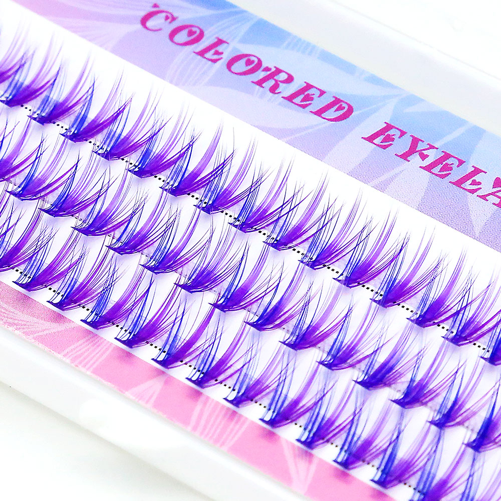 Moonlily 青紫ミックスカラーまつげクラスターまつげエ - Funny Eyelash Extension のレビューと価格