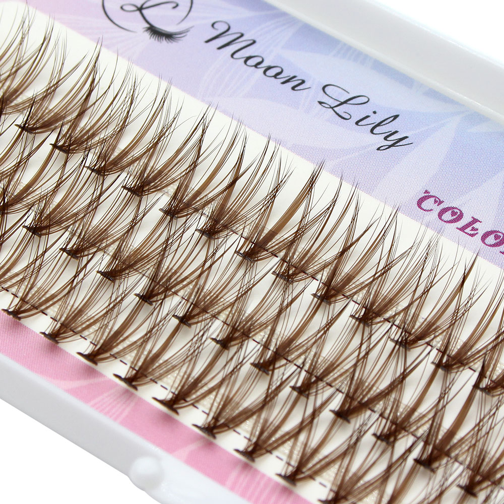 Moonlily 青紫ミックスカラーまつげクラスターまつげエ - Funny Eyelash Extension のレビューと価格