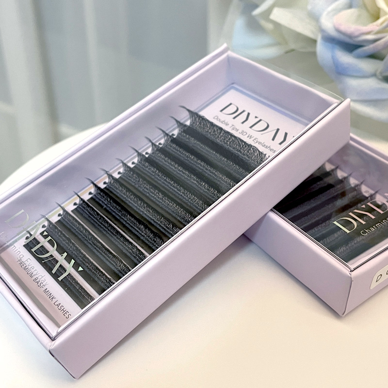DIYDAY W 形状まつげエクステンション既成 3d 4d - Funny Eyelash Extension のレビューと価格