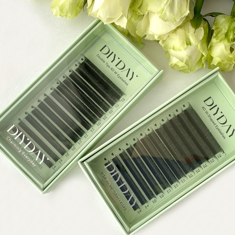 DIYDAY W 形状まつげエクステンション既成 3d 4d - Funny Eyelash Extension のレビューと価格