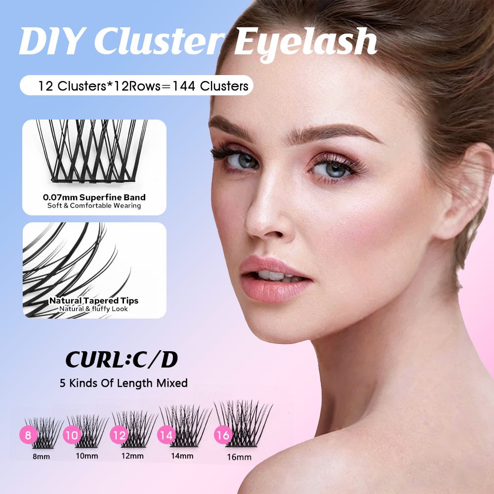 ナチュラルセグメントつけまつげエクステ、DIYクラスターまつ - Eyelash Extension Remover At Home のレビューと価格