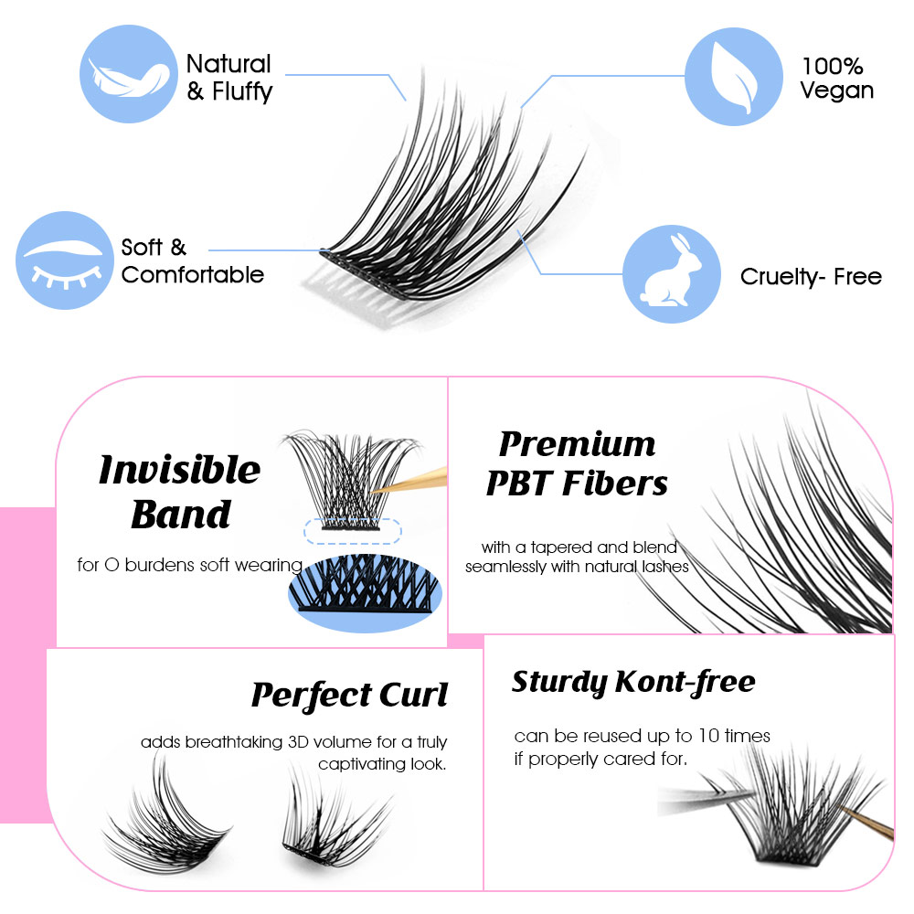 ナチュラルセグメントつけまつげエクステ、DIYクラスターまつ - Eyelash Extension Remover At Home のレビューと価格