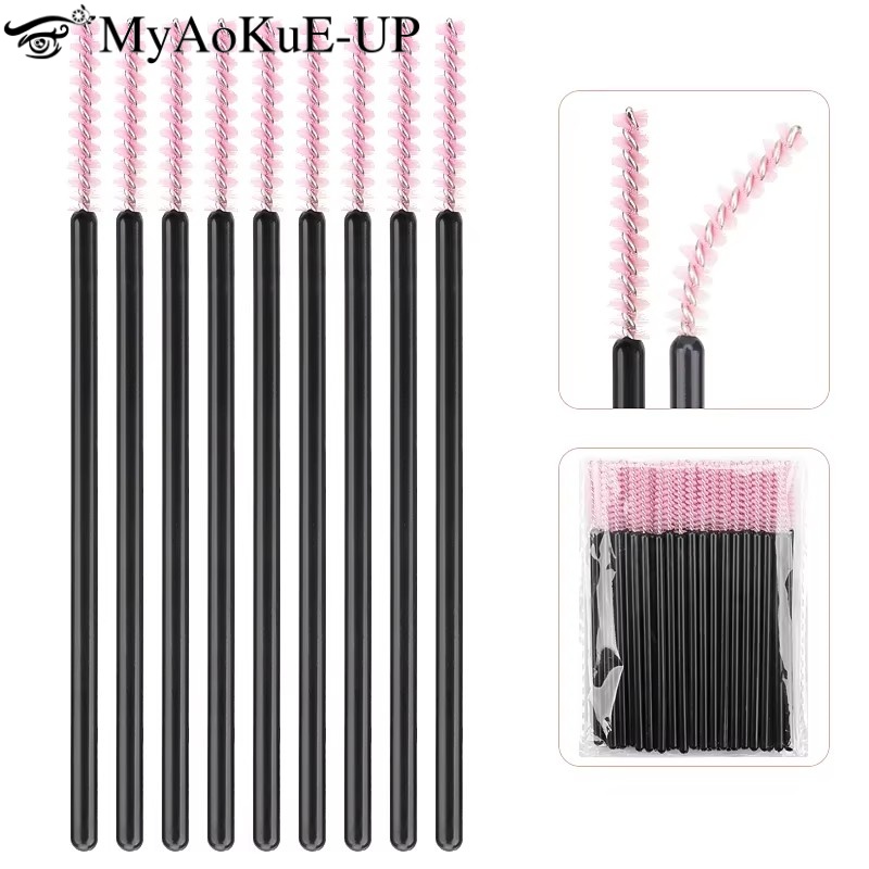 50 個使い捨てまつげメイクブラシクリスタル眉毛コームマスカ - Eyelash Extension For Beginners のレビューと価格