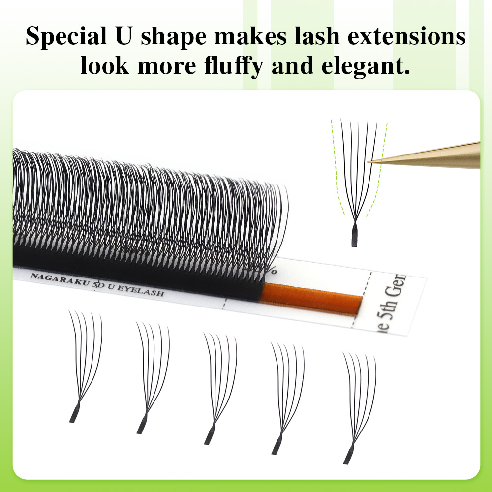 NAGARAKU U字型3D/4D/5Dソフトライトナチュラ - Eyelash Extension Course のレビューと価格