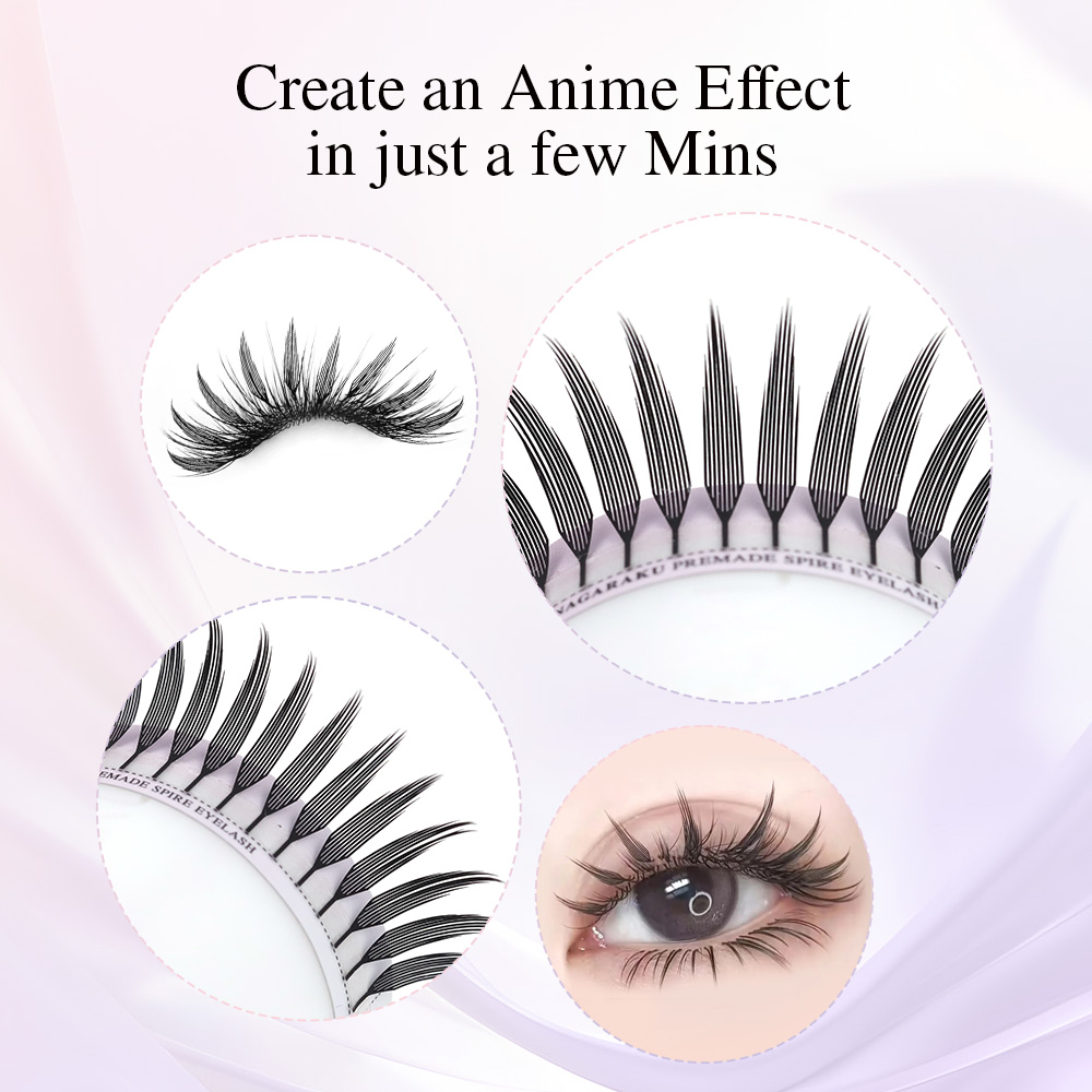 NAGARAKU 既成スパイアまつげ アニメ効果 ソフトプル - Funny Eyelash Extension のレビューと価格