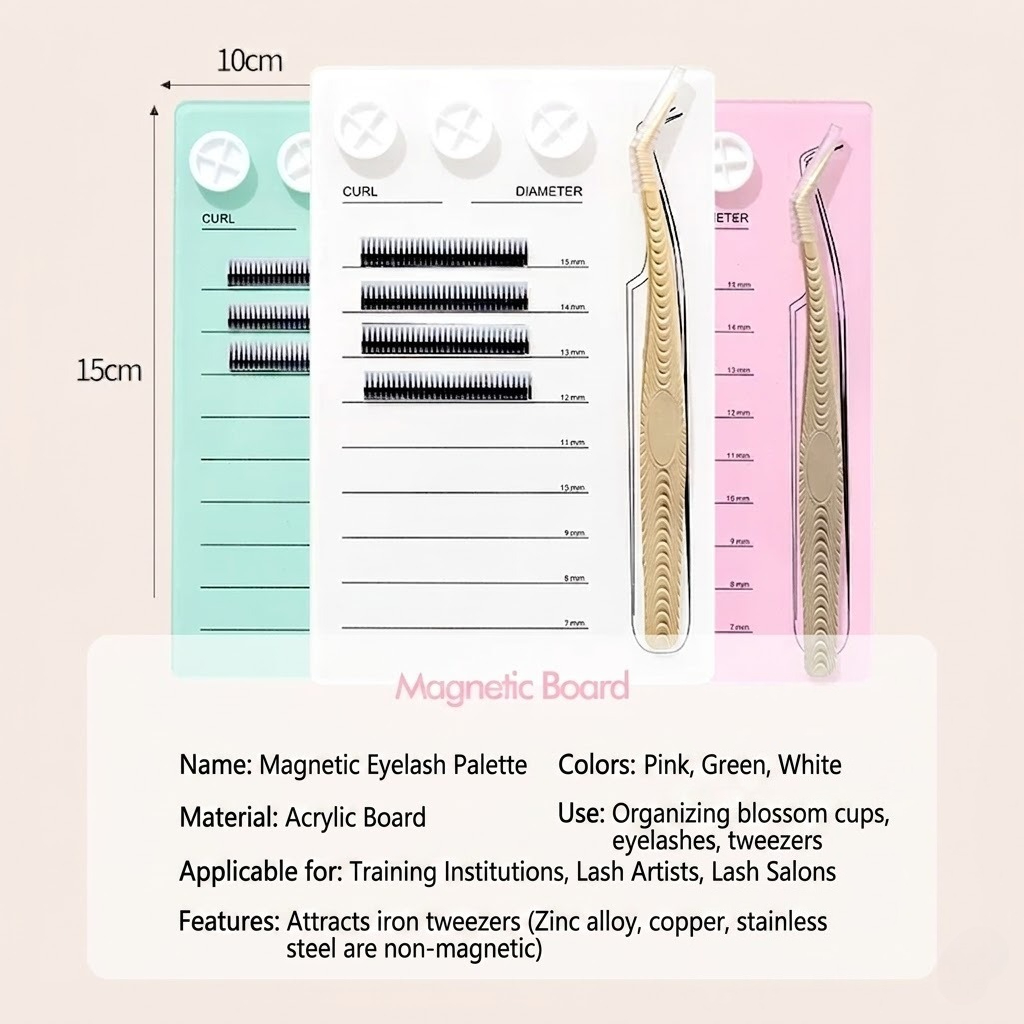 マグネット式まつげエクステパレット＆グルーホルダーパッド、ア - Lash Tray Organizer のレビューと価格