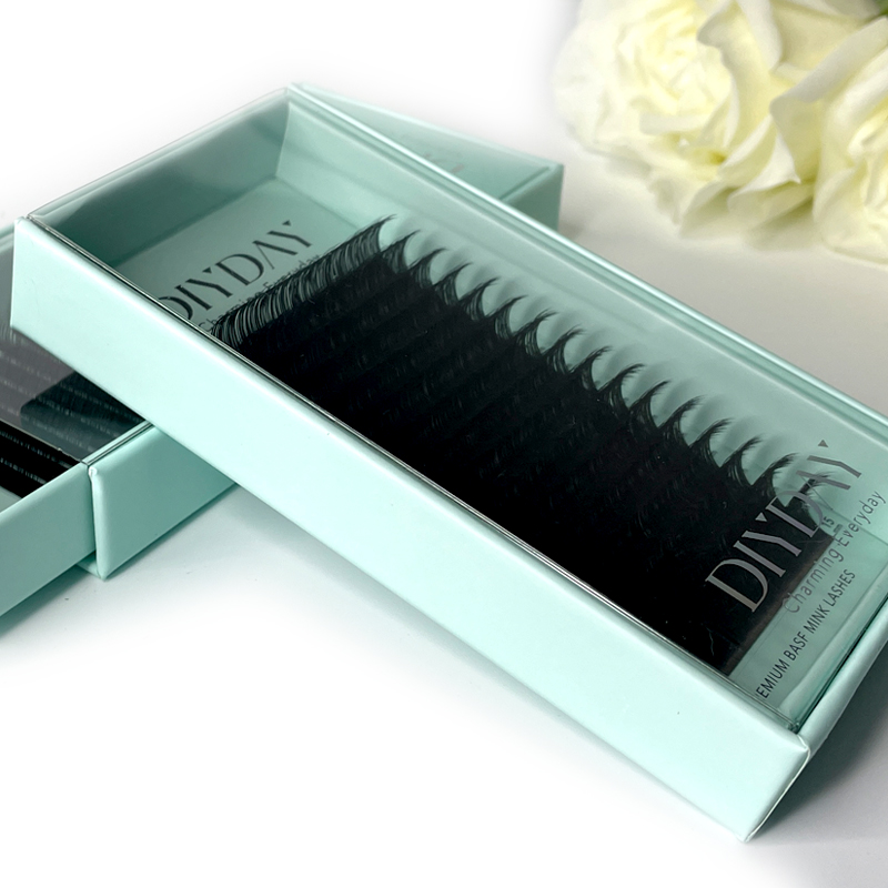 DIYDAY 16 行ミンクまつげ個別の自然なつけまつげ B - Funny Eyelash Extension のレビューと価格