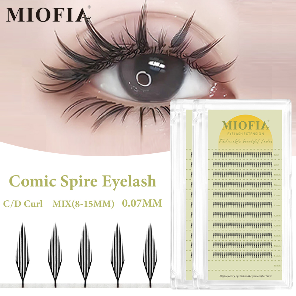 アニメスパイアまつげエクステンション フェザーシェイプ C/ - Funny Eyelash Extension のレビューと価格