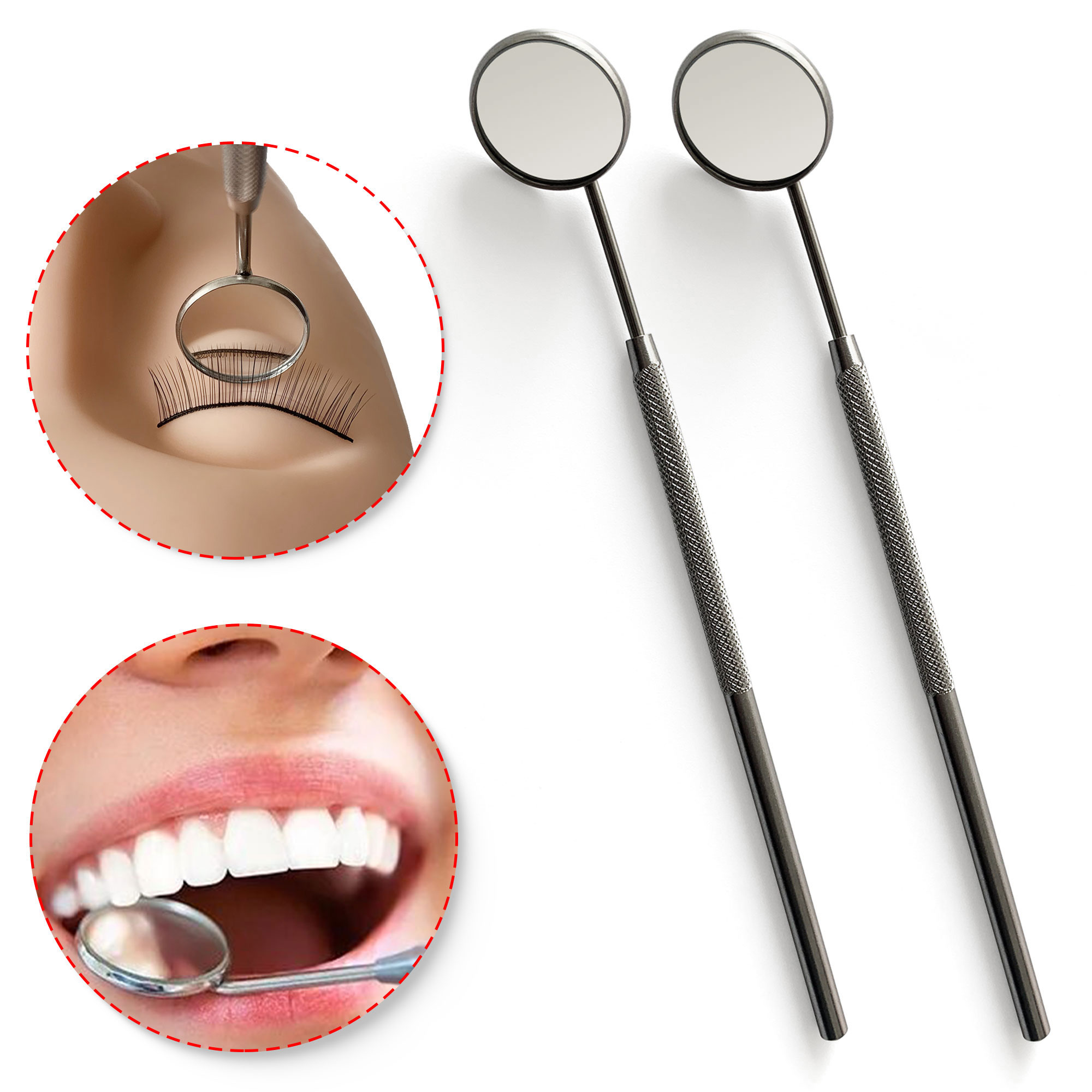 移植まつげエクステンションチェックミラーステンレス鋼素材手持 - Eyelash Extension Course のレビューと価格