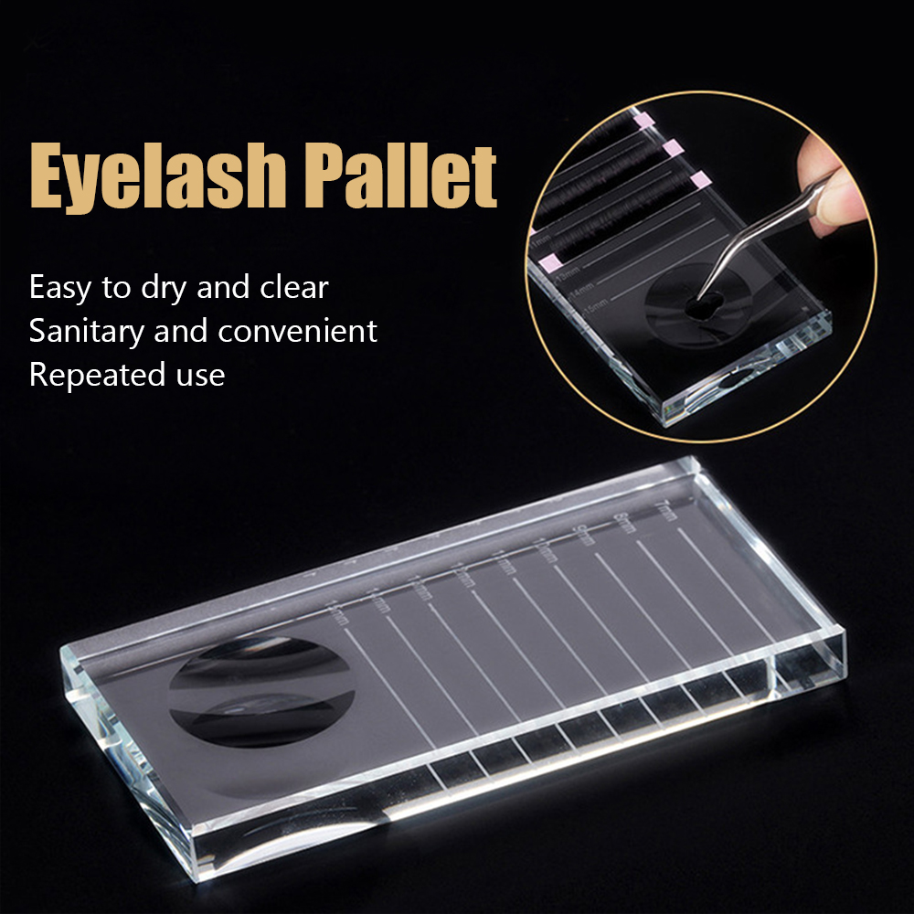 まつげエクステンションパレットクリスタルガラス U カーブ/ - Lash Tray Organizer のレビューと価格