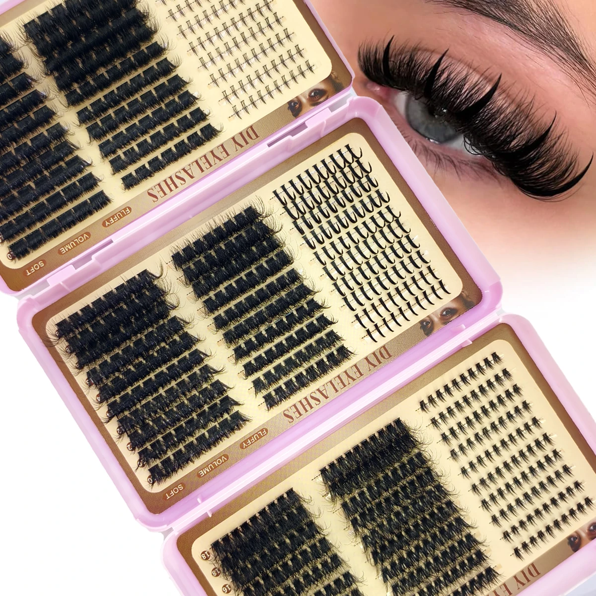 DIYまつげブック ラッシュクラスター 90列 780ファン - Funny Eyelash Extension のレビューと価格